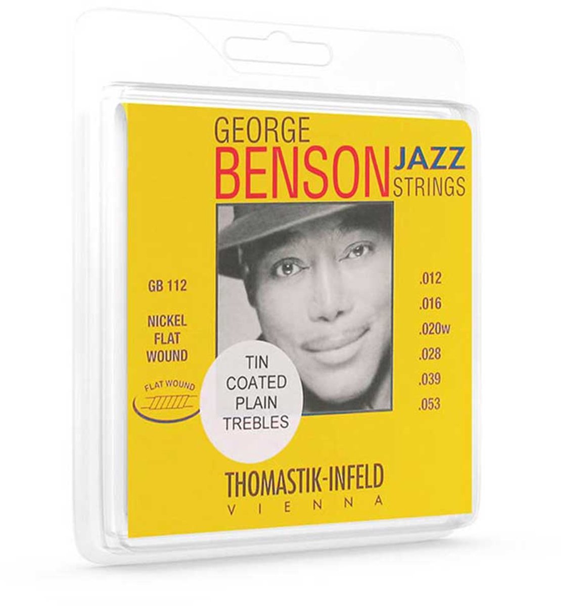 Thomastik GB112T George Benson Tinplated Trebles Flatwound Elektrische Snaren (12-53)