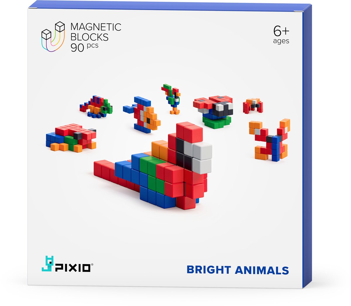 Pixio | Magnetische Blokken Story Series Bright Animals 90 Stuks