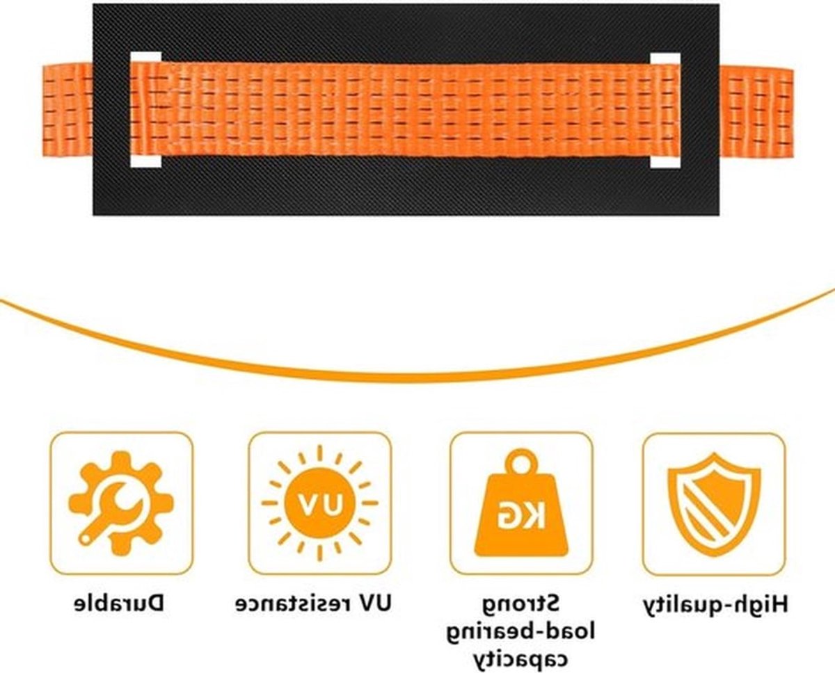 Rubberen randbescherming voor spanbanden en riemen 290 x 100 x 3 mm, set van 6 voor optimale veiligheid en duurzaamheid