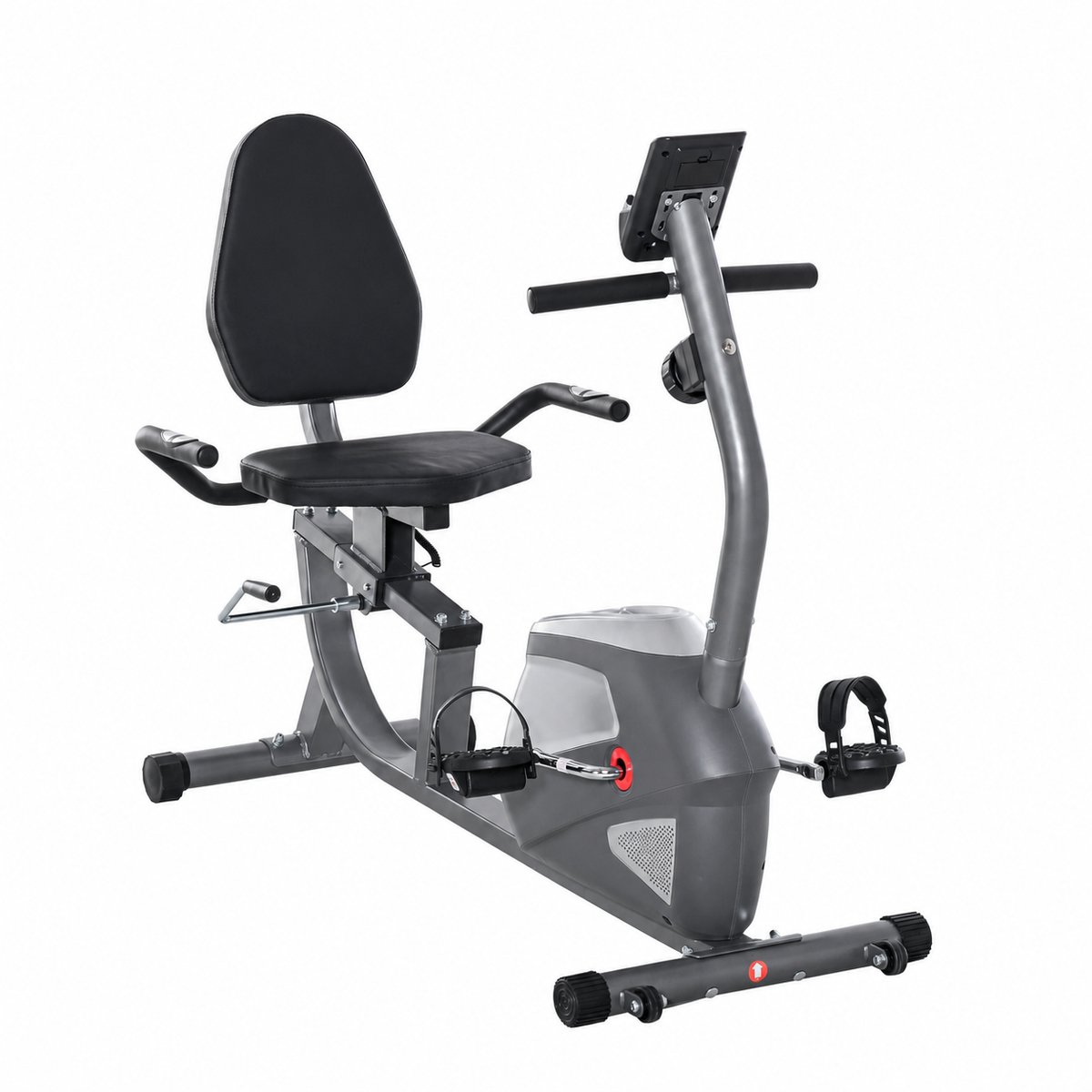 Atlasyx hometrainer - Fietstrainer - Fitness fiets - Thuis fitness - Fitnessapparatuur - 8 Niveaus - 3 kg Vliegwiel - Grijs