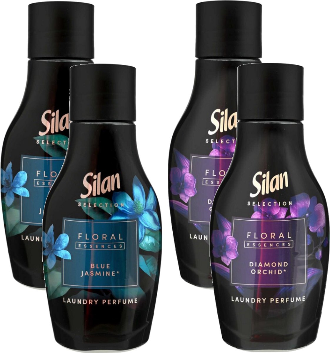 Silan Floral Essences Diamond Orchid & Blue Jasmine - Laundry Perfume - Mixverpakking - 120 (4x30) Wasbeurten - 2160ml (4x540ml)