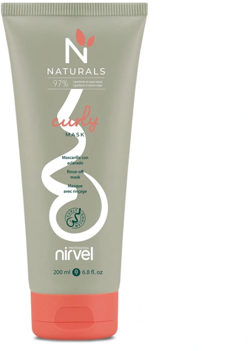 Nirvel Naturals Curly Mask / Intensief haarverzorgingsmasker voor natuurlijke krullen en golven 200 ml