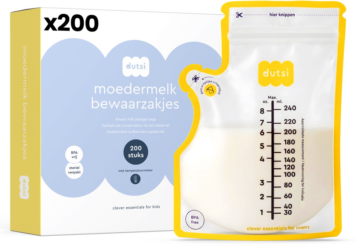 Dutsi - Moedermelk Bewaarzakjes - 200 pack