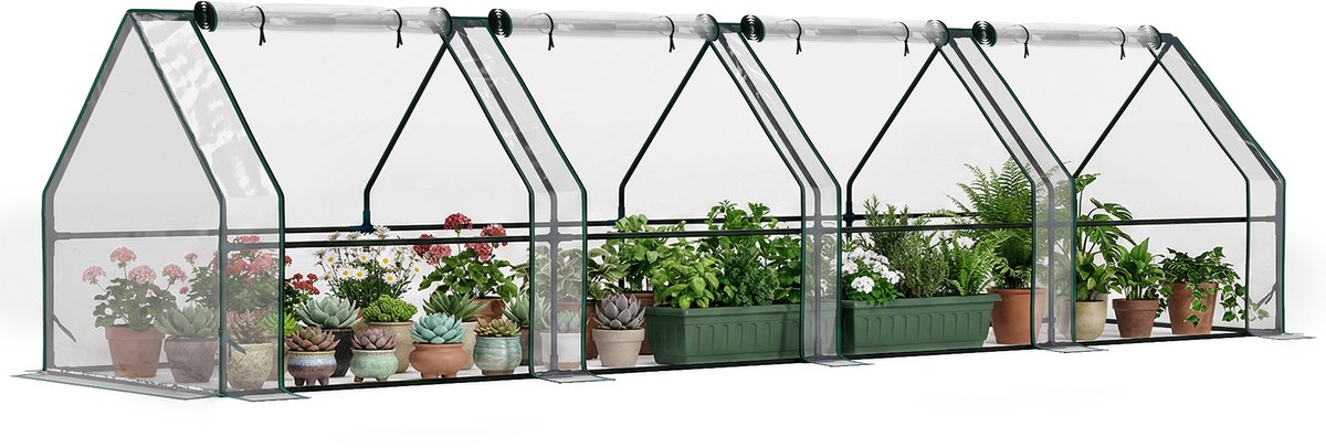 Outsunny Mini Kas - PE - 360x90x90cm - Transparant