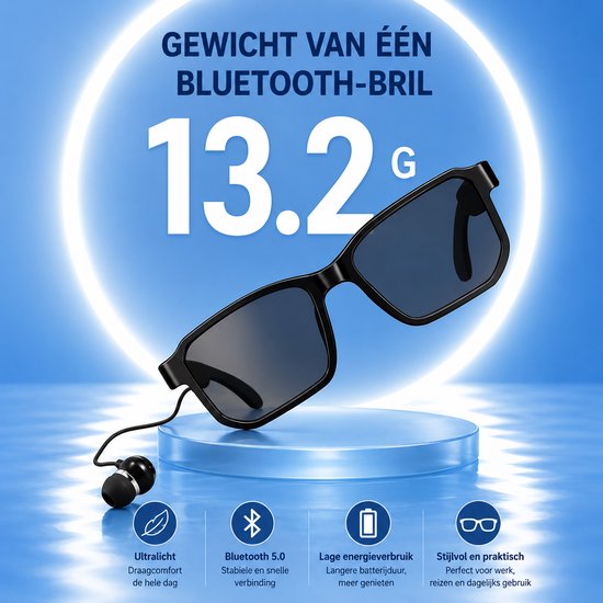 Smart Zonnebril met Muziek - Bluetooth - Bril - Speakers - Audio - Oordopjes van Merkloos — afbeelding 2