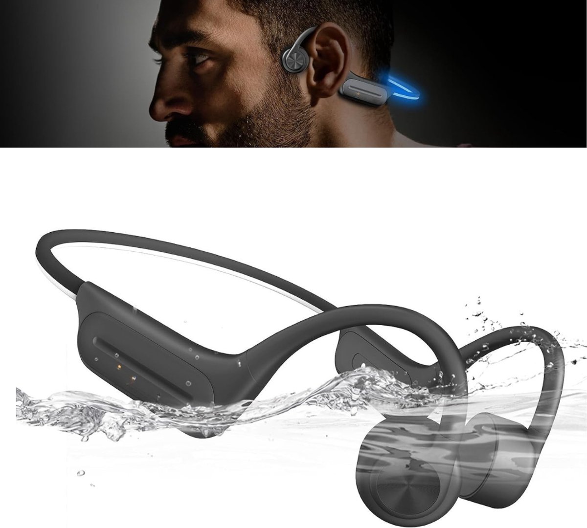 Zavio® Bone Conduction Headphone - Koptelefoon - Sport Oordopjes - Weerbestendig