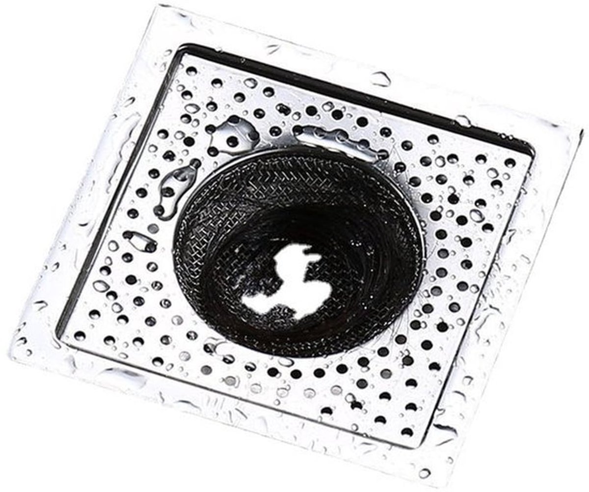 10 afvoerfilters - afvoercover voor badkuip/vloer/douche, roestvrijstalen badkamergootsteen/filtermand, geschikt voor badkamergootsteen, wastafel, stijl 1