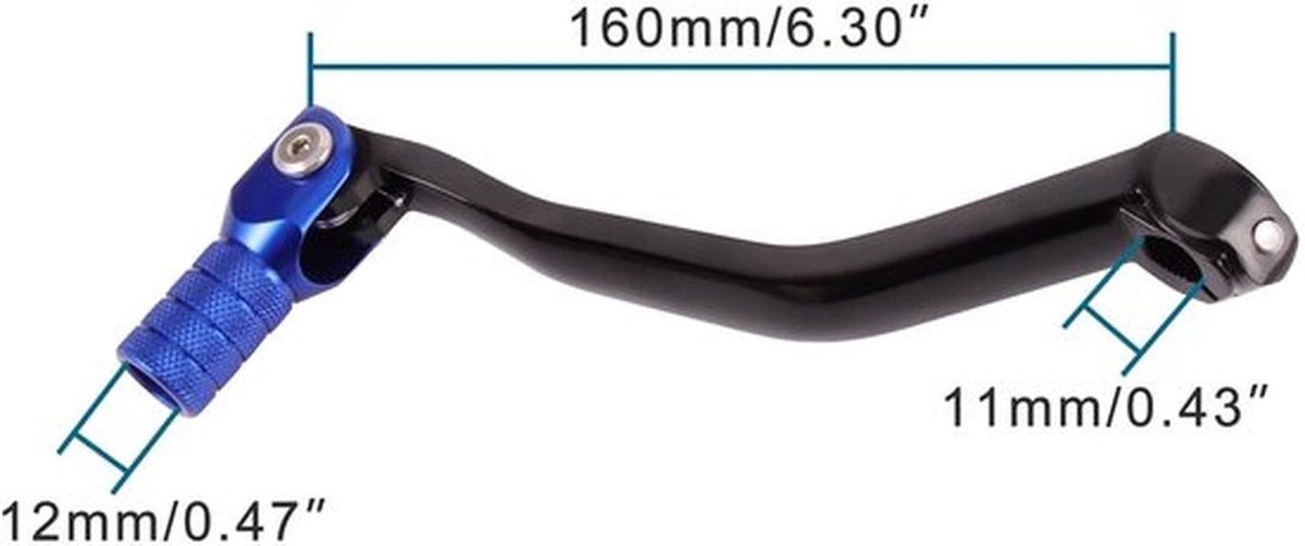- Motorfiets Shift Voet Hendel - Vervangbaar Versnellingpedaal - Blauw - Schakelpedaal - Geschikt voor Dirt Pit Bikes - 12mm Montagegat