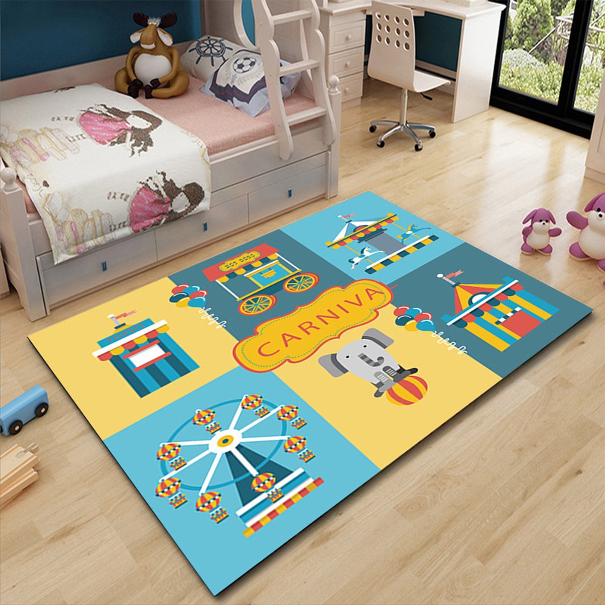 Autospeelmat - Wegtapijt Kinderen - Spelen met Auto's - Antislip Onderkant - 100*120cmsnelweg‑12
