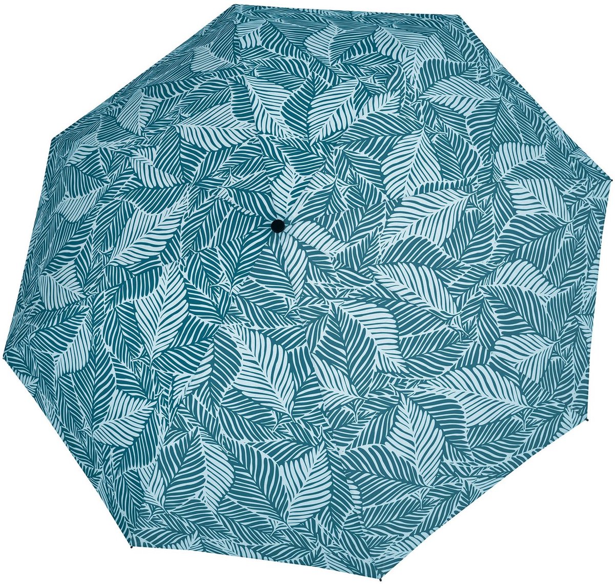 doppler paraplu Nature Magic Printed Pattern Calm Leaves petrol