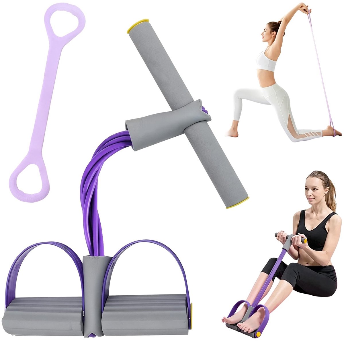 Solidchoice - 6 Tubes Pedaal Buiktrainer voor Thuis