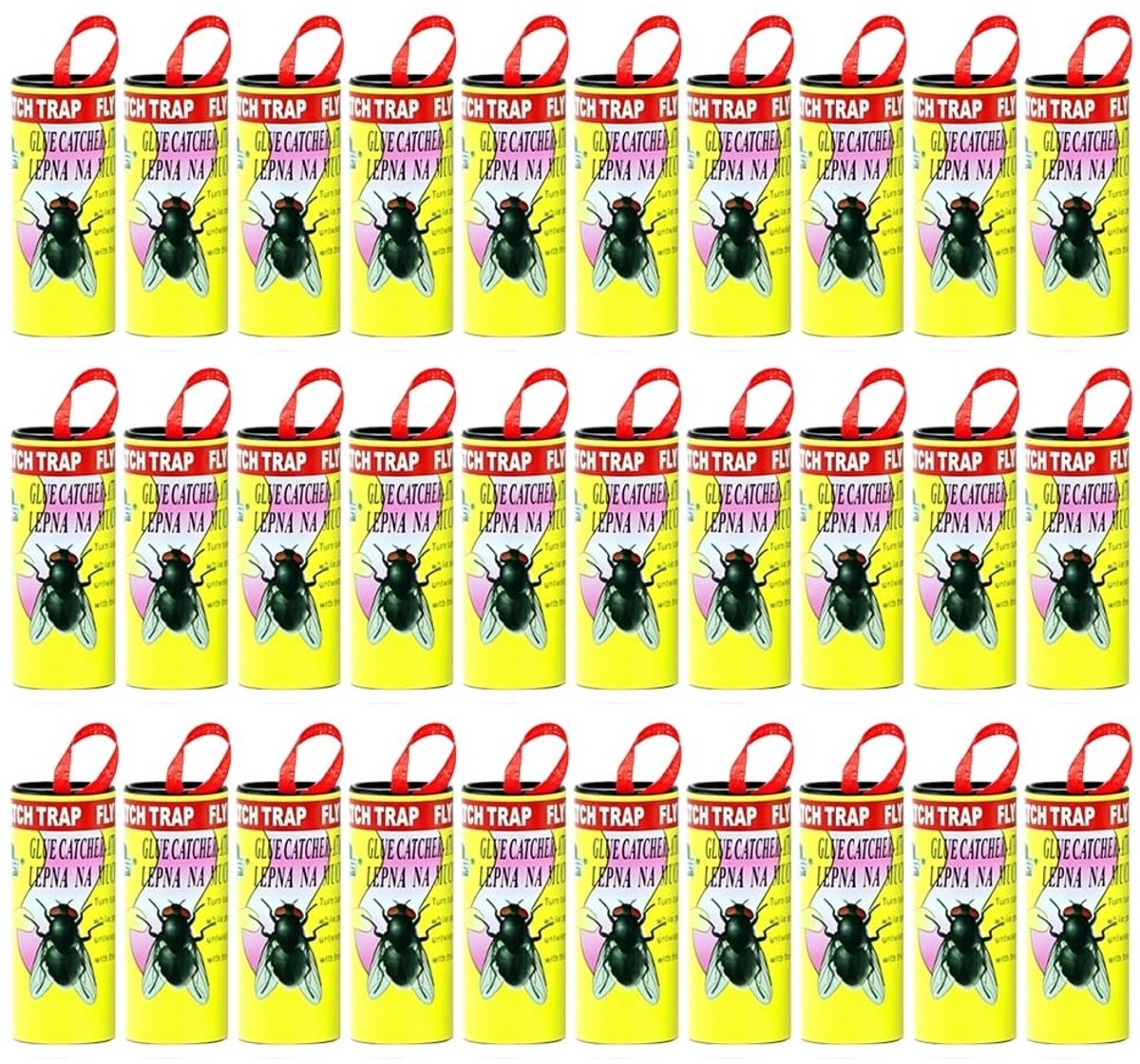 Solidchoice - 30 Stuks Vliegenvangers, Milieuvriendelijk en Effectief