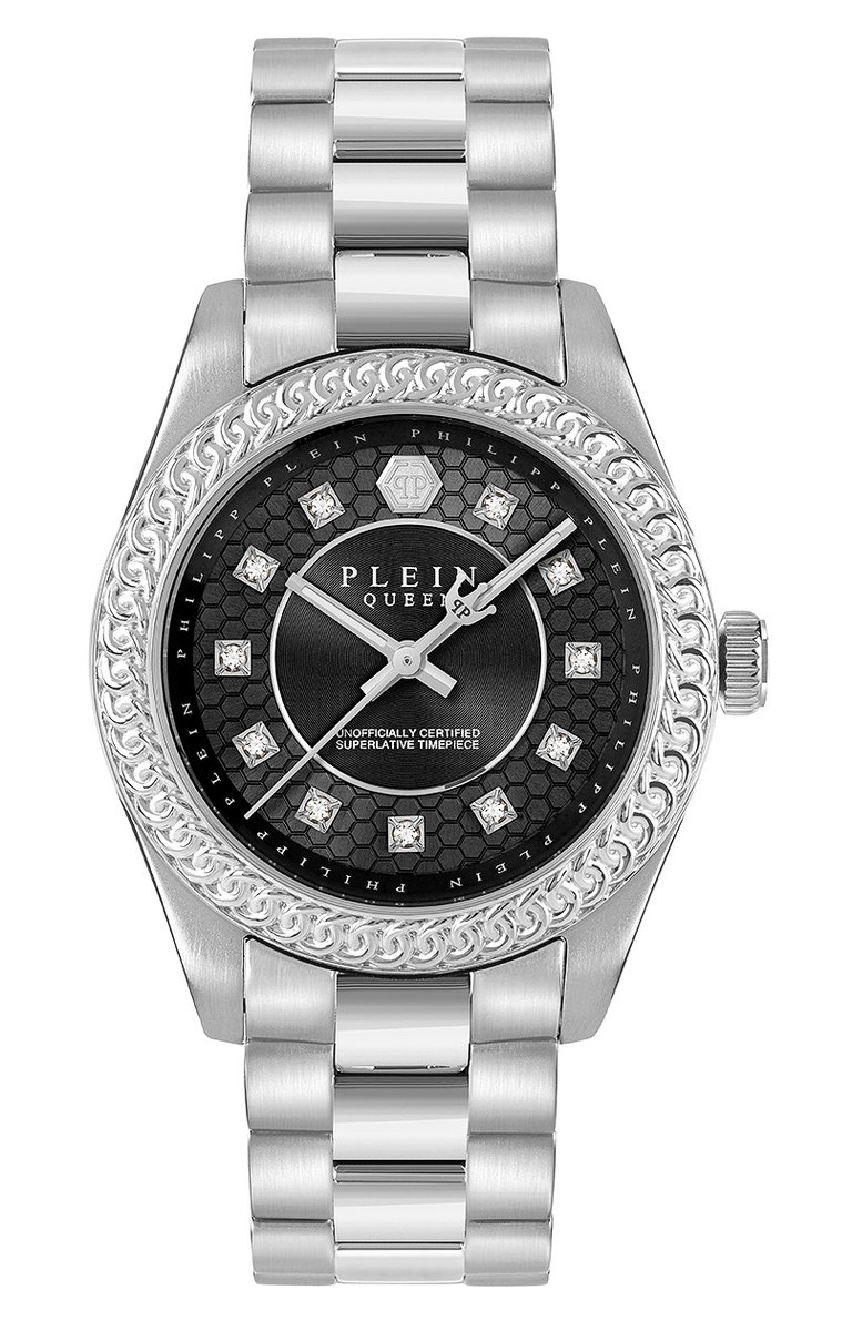 Philipp Plein Queen Supreme PW7FA0126 Horloge - Staal - Zilverkleurig - Ø 36 mm