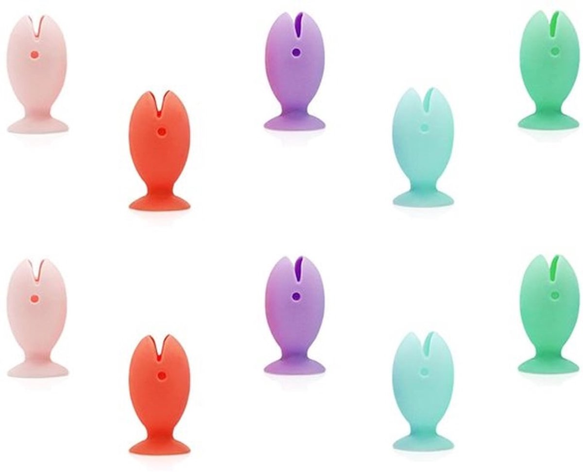 Tandenborstelkap 10 stuks - Silicone Hoesje - Tandenborstel Beschermer - Draagbaar - Zuignap - Compact Ontwerp - Tandenborstelhoes