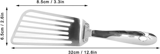 gleufdraaier, grote flexibele metalen gleufspatels om om te draaien Draaien Frituren Grillen Biefstuk Vispannenkoek — afbeelding 3