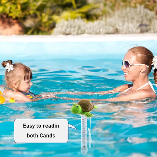 waterthermometer, zwembadthermometer met string, breukvast, waterthermometer, zwembadtemperatuur thermometer, drijvende zwembadthermometer voor aquaria, zwembaden, spa — afbeelding 5