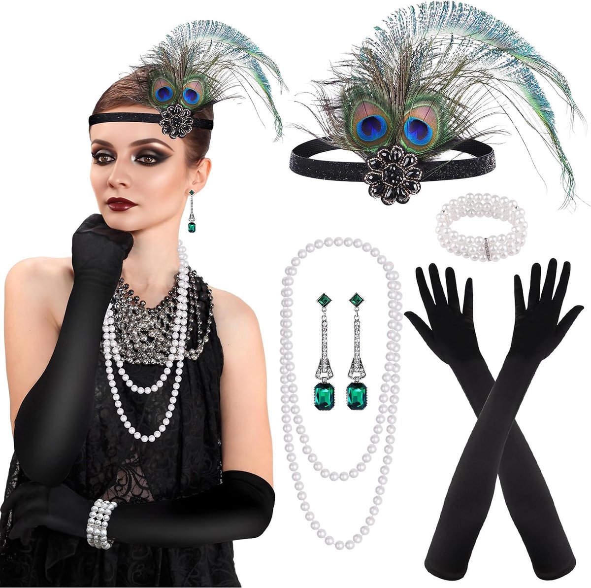Accessoires Set Mode Roaring 20's Thema Set