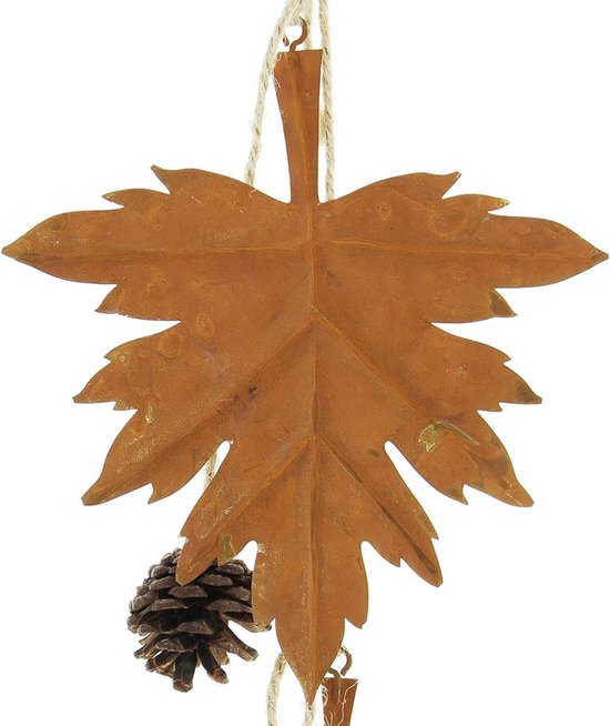 khevga Metalen hangers decoratieve hanger herfstdecoratie om op te hangen herfstblad in set van 4 — afbeelding 2