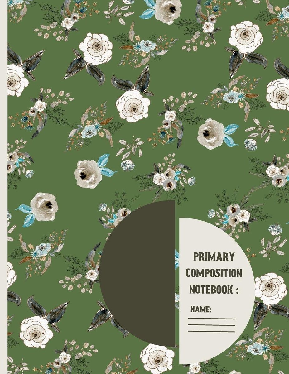 composition notebook: Floral pattern Story Paper. Primary composition journal to write in 120 pages (6 x 9 Inch).