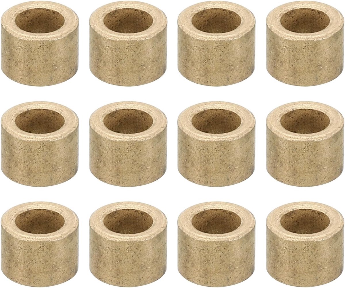 M5 messing afstandhouders, 12 stuks metalen afstandhouder messing 5 mm ID x 8 mm OD x 6 mm L messing afstandhouders schroef afstandhouder voor 1/5 inch of M5 schroef