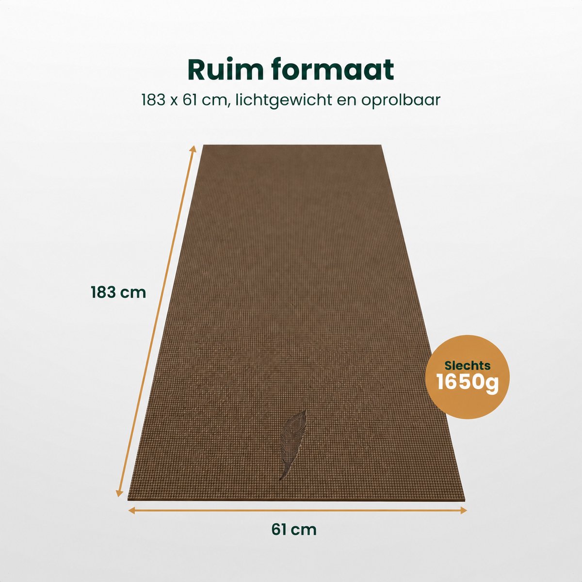 MindBaas - Yoga Mat (extra dik) - Donkergroen thumbnail 6