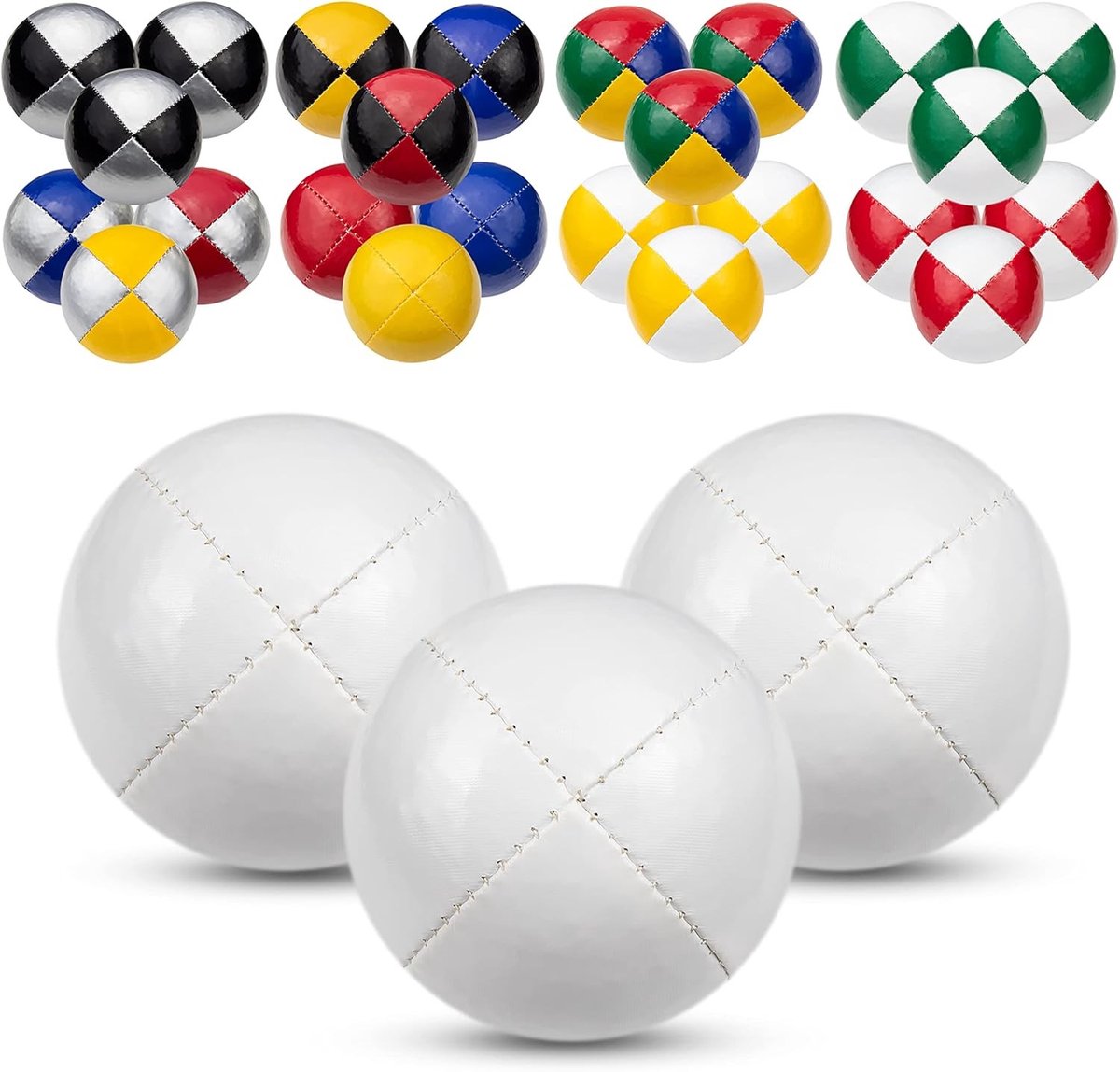 Jongleerballen - Wit - 120 g - Professionele Set met Gratis Online Leervideo - Voor Beginners en Experts