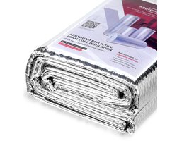 SnelShoppen - AggSound 6 mm Luchtkussenfolie 60,9 cm x 3 m Dubbele Aluminiumfolie Ideaal voor Ramen, Warmte-Isolerend, Voor Alle Seizoenen