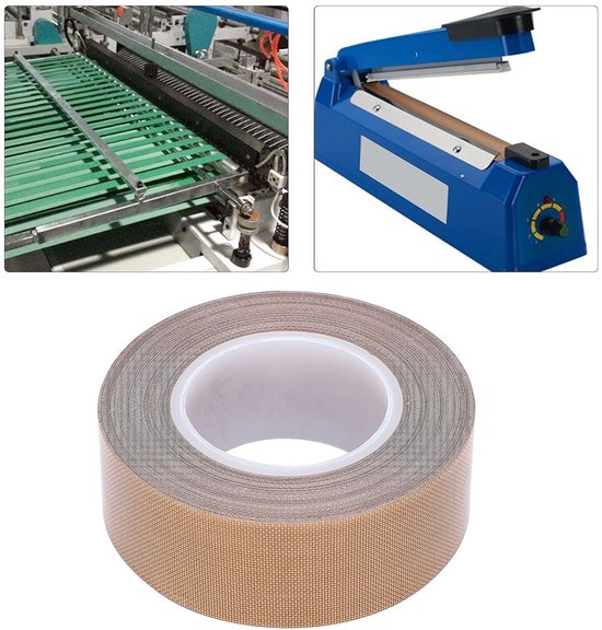 Teflon-tape op Hoge Temperatuur Zelfklevende Afdichting op Hoge Temperatuur Isolerend Thermisch Gereedschap voor Vacuümverzegelaar(0.25mm x 13mm x 10m) — afbeelding 3