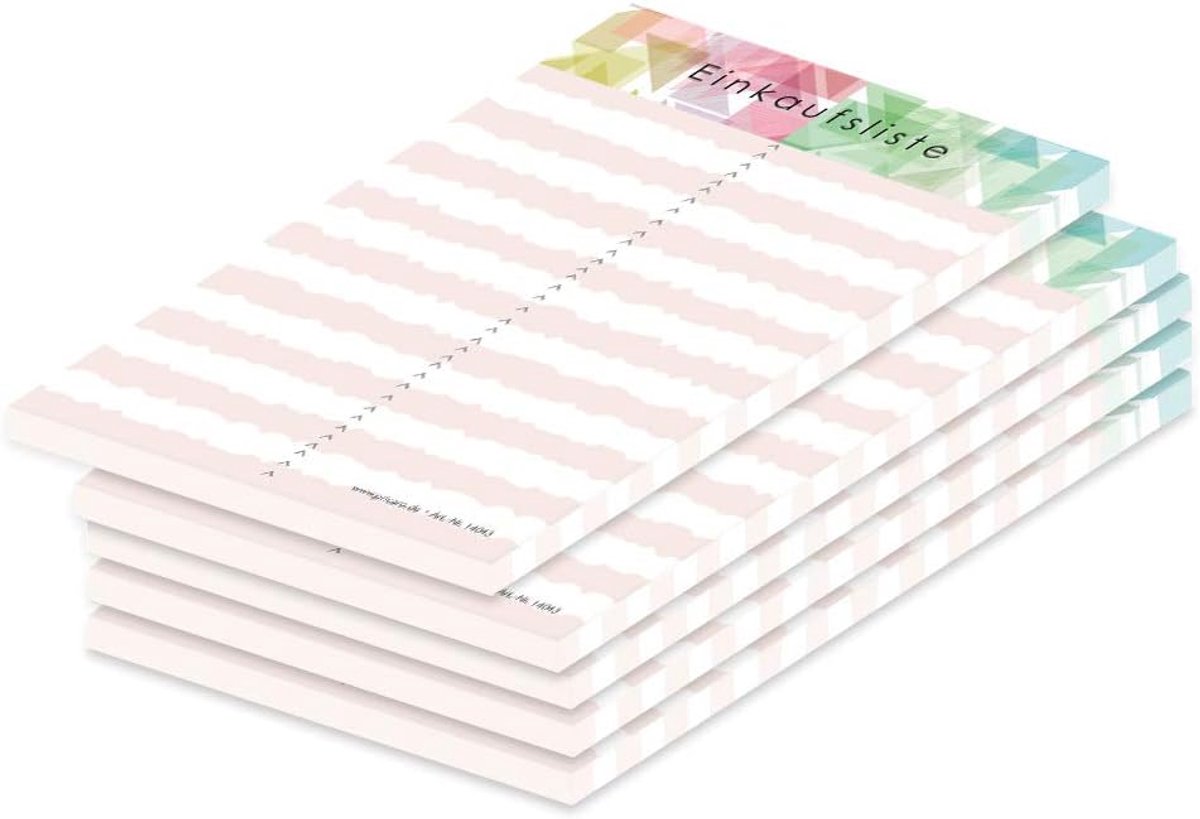 Boodschappenlijst "Mozaïek", magnetisch, A6, 50 vellen, 5 stuks