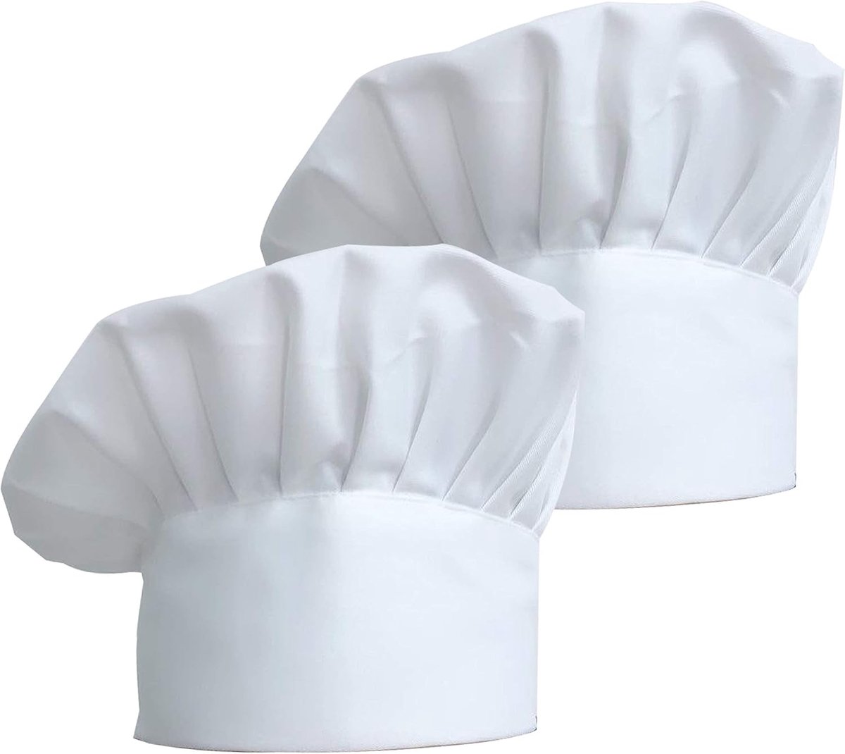 2 stks Chef Hoed Verstelbare Elastische Keuken Chef Cap met Ademend Katoen Wit Uniformen Baker Koken Hoed voor Volwassenen House Hotel Restaurant Gebruik