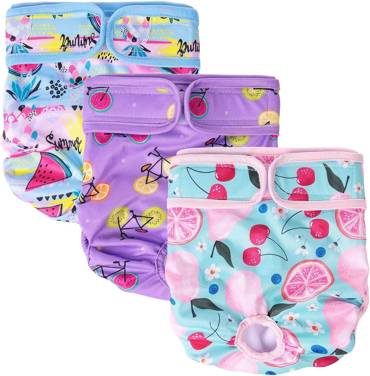 Luiers voor teefjes, hondenluiers voor teven, wasbaar, herbruikbare loopbroek voor honden, verstelbaar, hoog absorberende honden, menstruatiebroekje voor teven (S)