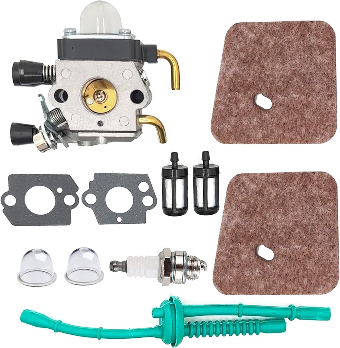 Carburateur met brandstofleiding Kit Luchtfilter Vervanging voor STIHL FS38 FS45 FS46 FS55 KM55 HL45 FS45L FS45C FS46C FS55C FS55R FS55RC Draadtrimmer Weed Eater