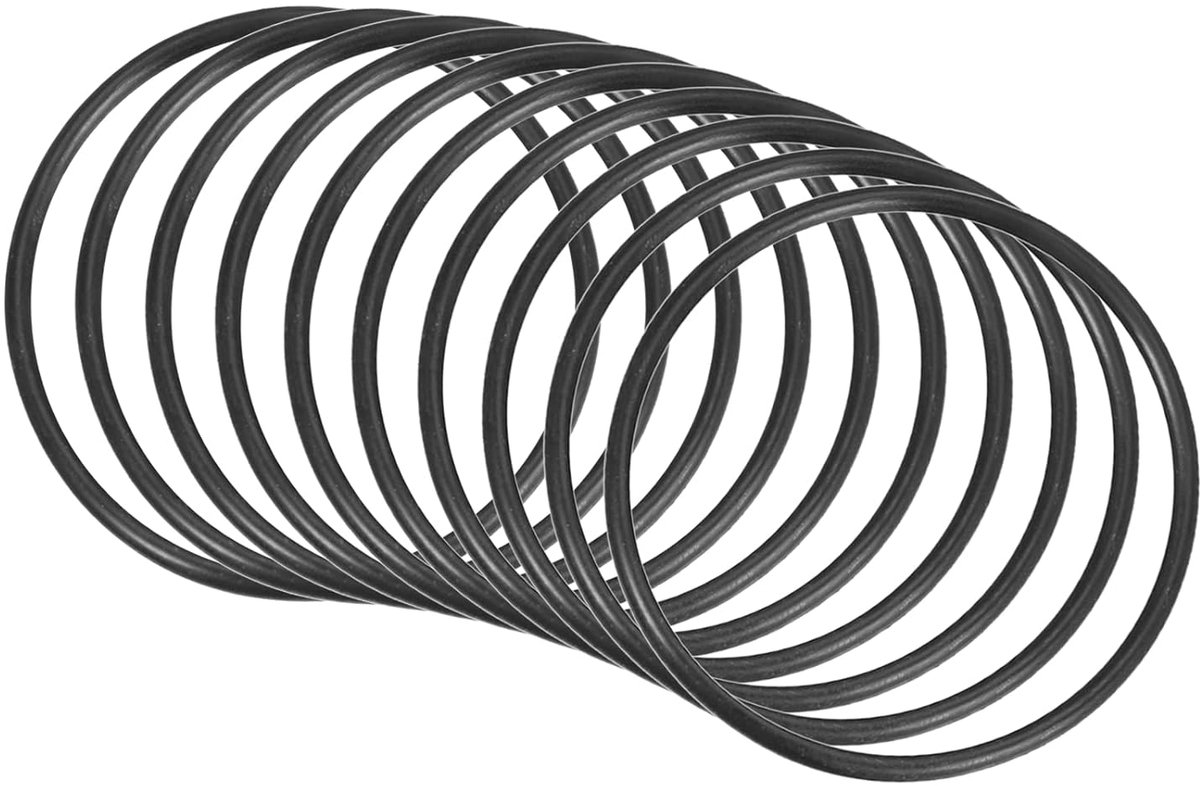 50 mm x 43,8 mm x 3,1 mm nitril rubberen afdichtingen x 10 stuks ronde afdichting voor waterkraan loodgieterswerk reparatie afdichting verbinding [zwart]