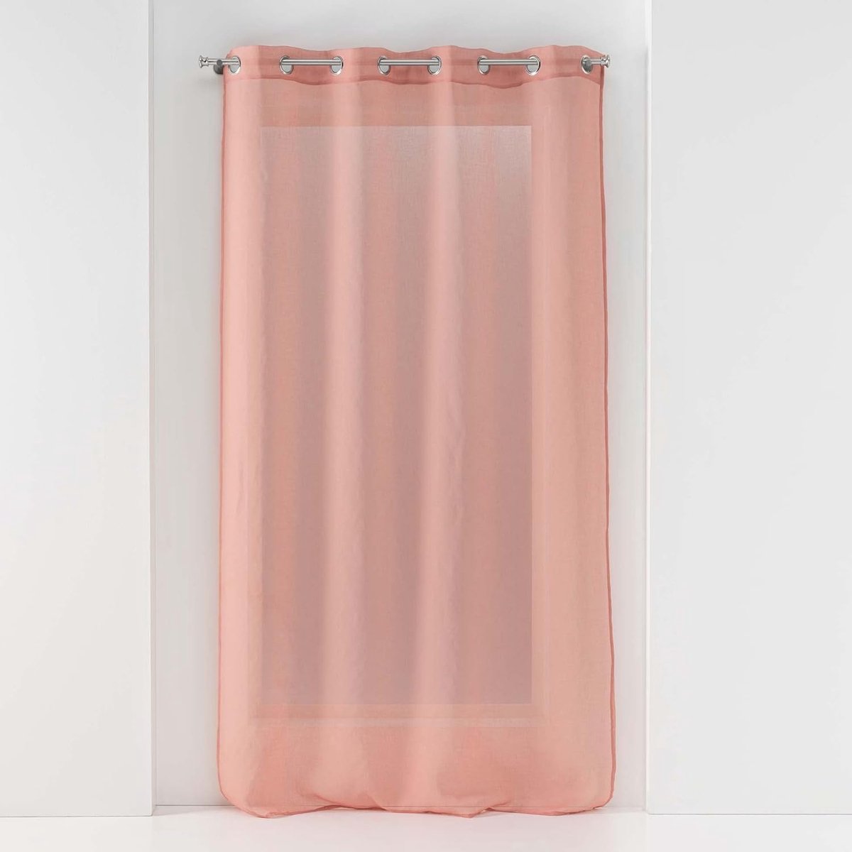 douceur d'intérieur, Gordijn met ogen, 140 x 180 cm, gezandstraald, Sandra, Roze