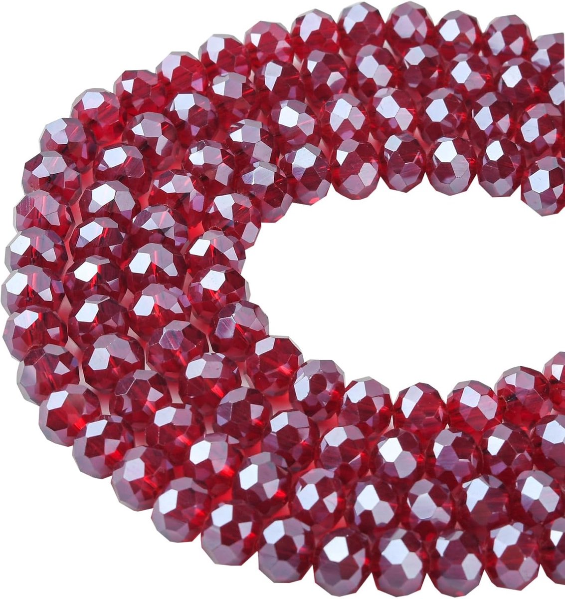 Kralen Strengen 8mm Facet Kristal Glas Kralen voor DIY Sieraden Maken Ambachten Decoratie