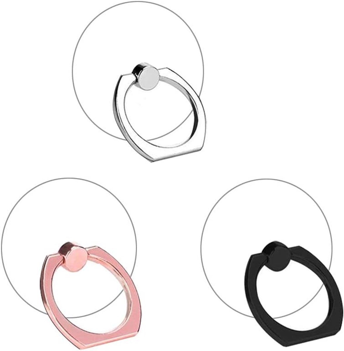 Mobiele Telefoon Ring Houder, Clear Mobiele Telefoon Ring Grip Kickstand, 360 Rotatie Clear Ring Vinger Grip Stand voor Telefoon