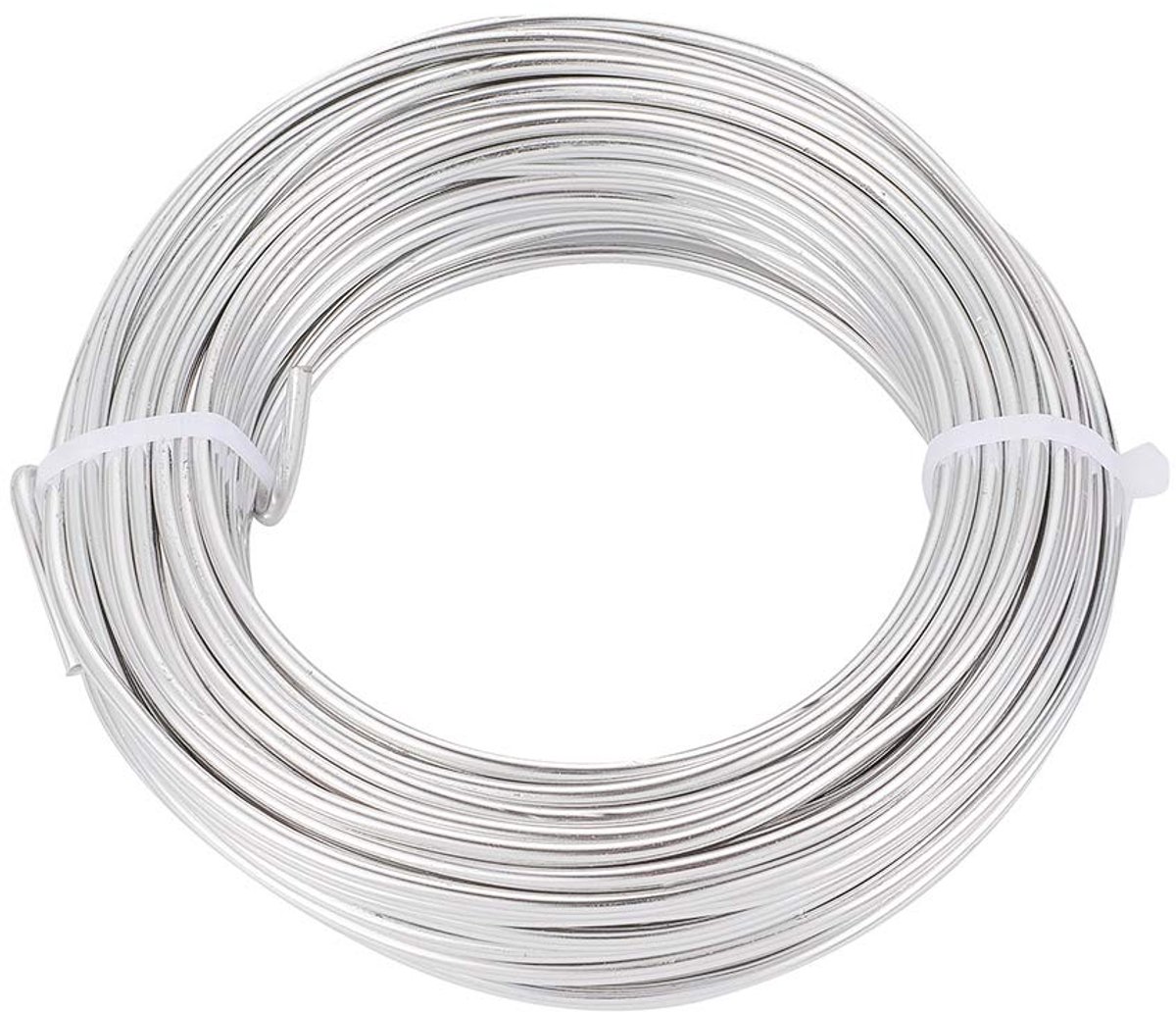 Draad 3,5 mm metalen handwerkdraad voor doe-het-zelf handmatige kunst sieraden maken (zilver)