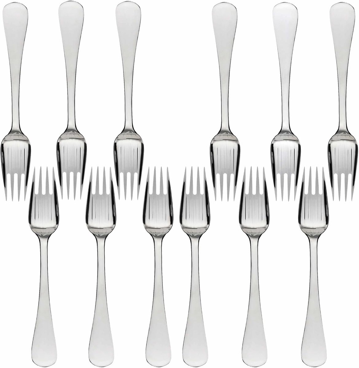 Roestvrij Staal Bestek Set, Paella Servies, Zeevruchten Bestek, Visbestek, 20 cm (12)