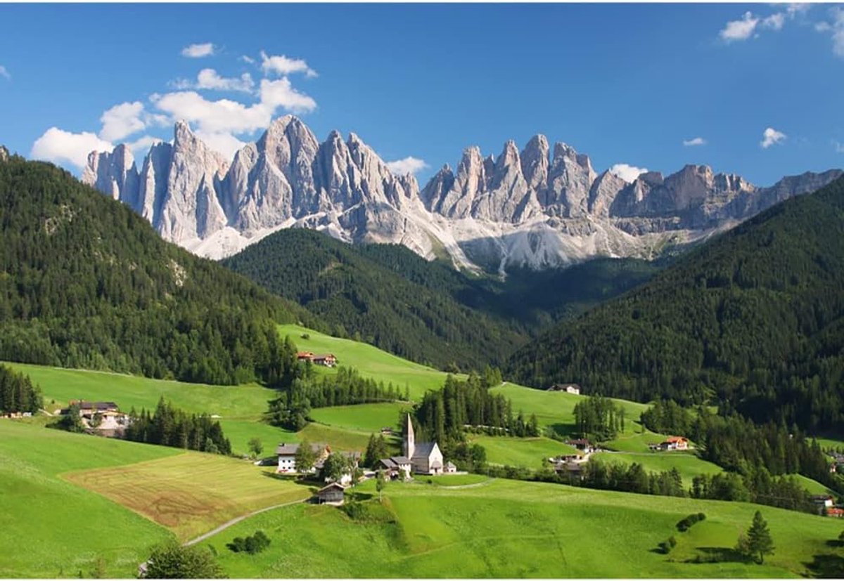 2,2x1,5m Europese Alpen Landschap Achtergrond Zwitserse Bergen Groene Bos Prairie Blauw Sky Resort Fotografie Achtergrond Vakantie Reizen Party Bruiloft Portret Behang Fotostudio Props