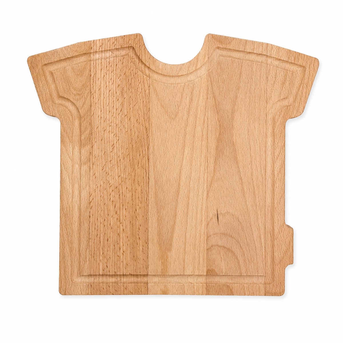 T-shirt Borrelplank – Geolied Beukenhout – Snijplank en Serveerplank – 25 x 28 cm
