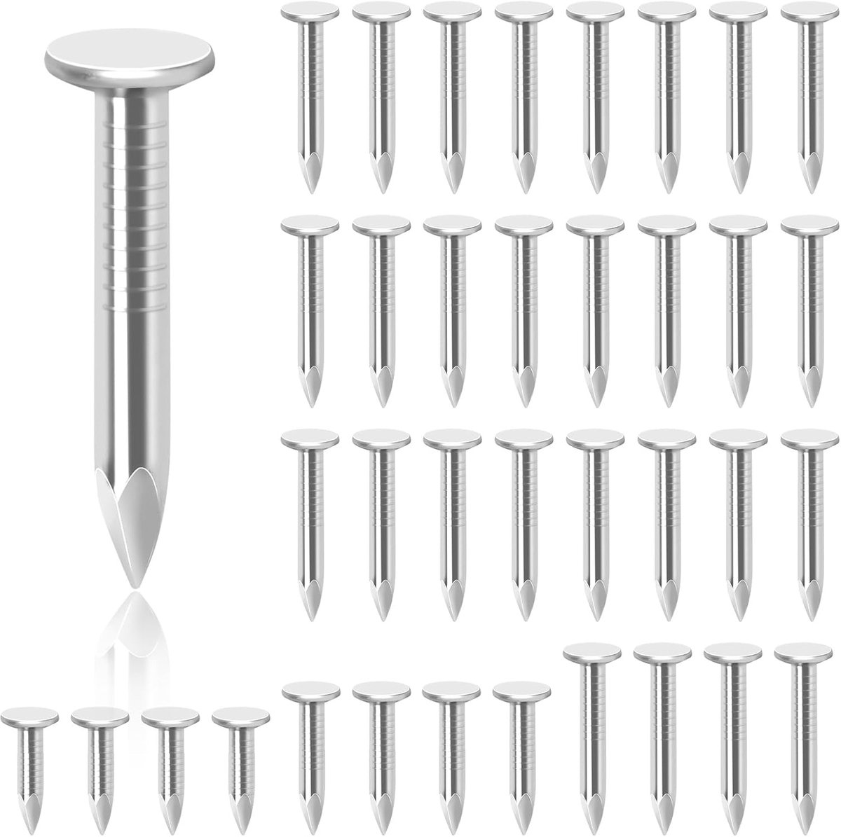 300 stuks 1-1/4 inch stalen dakvilt spijkers zink gecoat dak vilten pinnen Clout spijkers verzonken kop vilten spijkers voor het vastzetten van schuur daken, dakvilt, leisteen planken