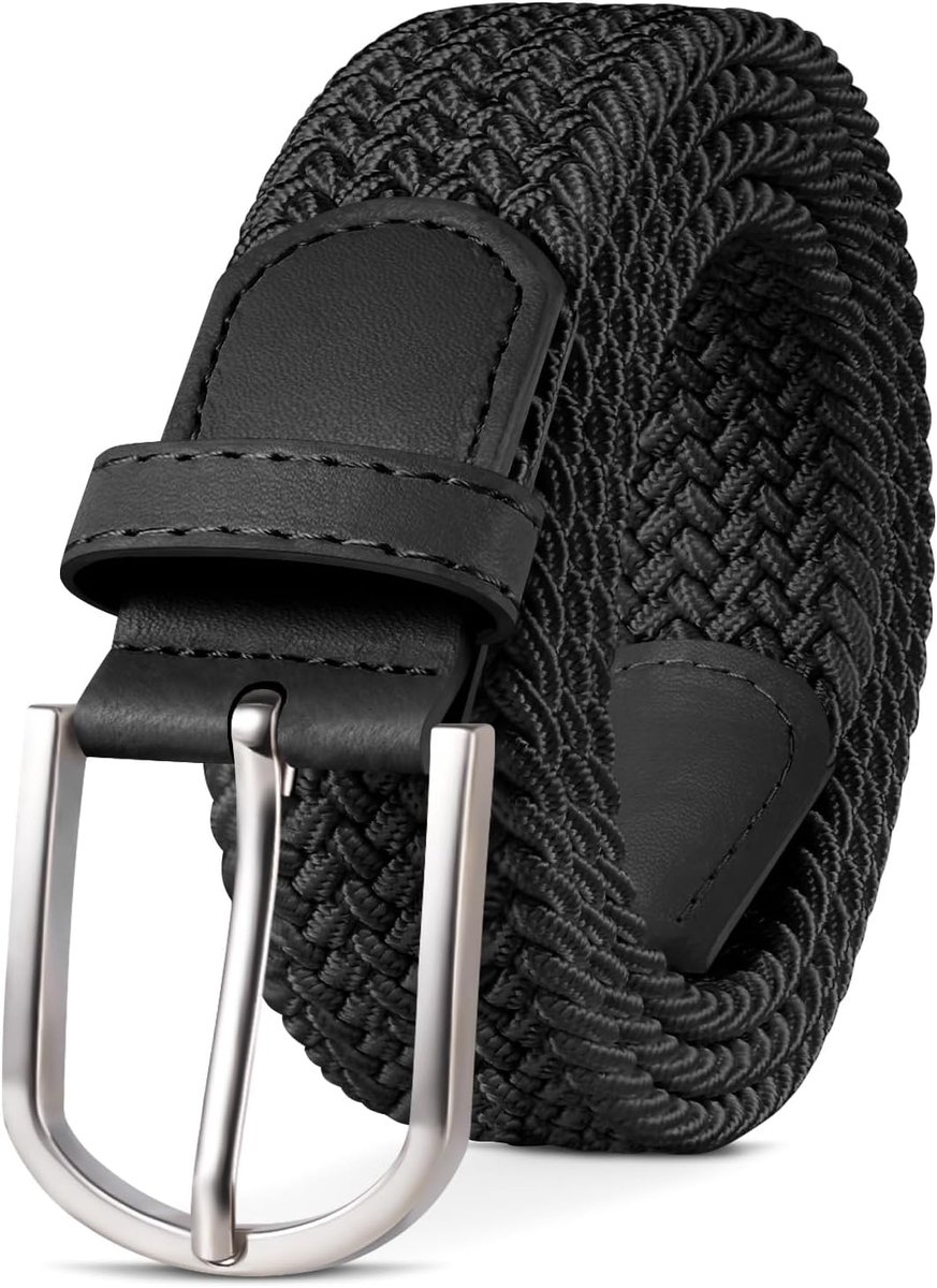 unisex stretch riem elastische gevlochten rekbare riem voor dames en heren breedte 3,3 cm