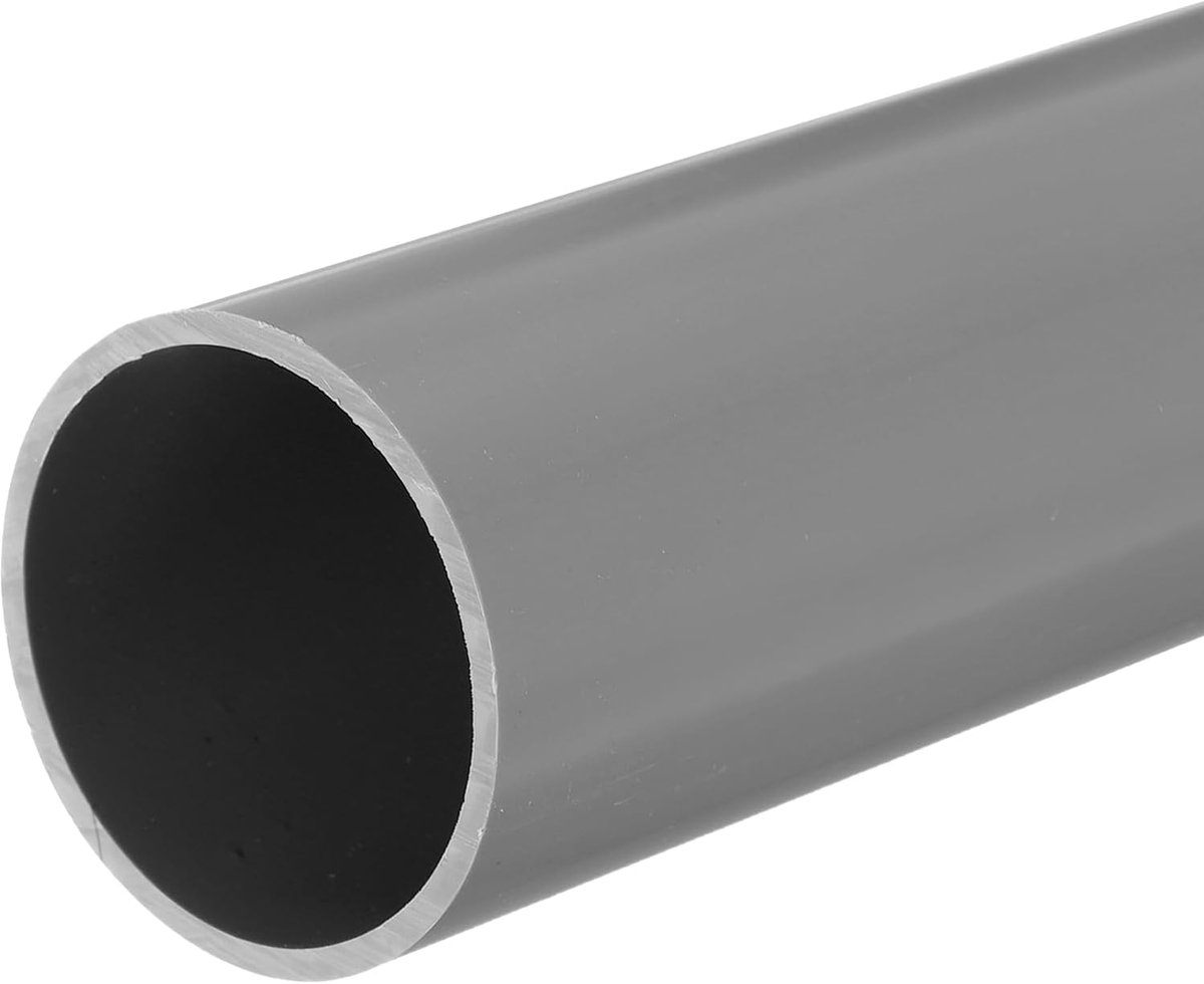 Harde ronde pvc-buis 57 mm ID 63 mm OD 330 mm/13 inch lichtgrijs zeer sterk voor waterslangen kunsthandwerk ommanteling kabel