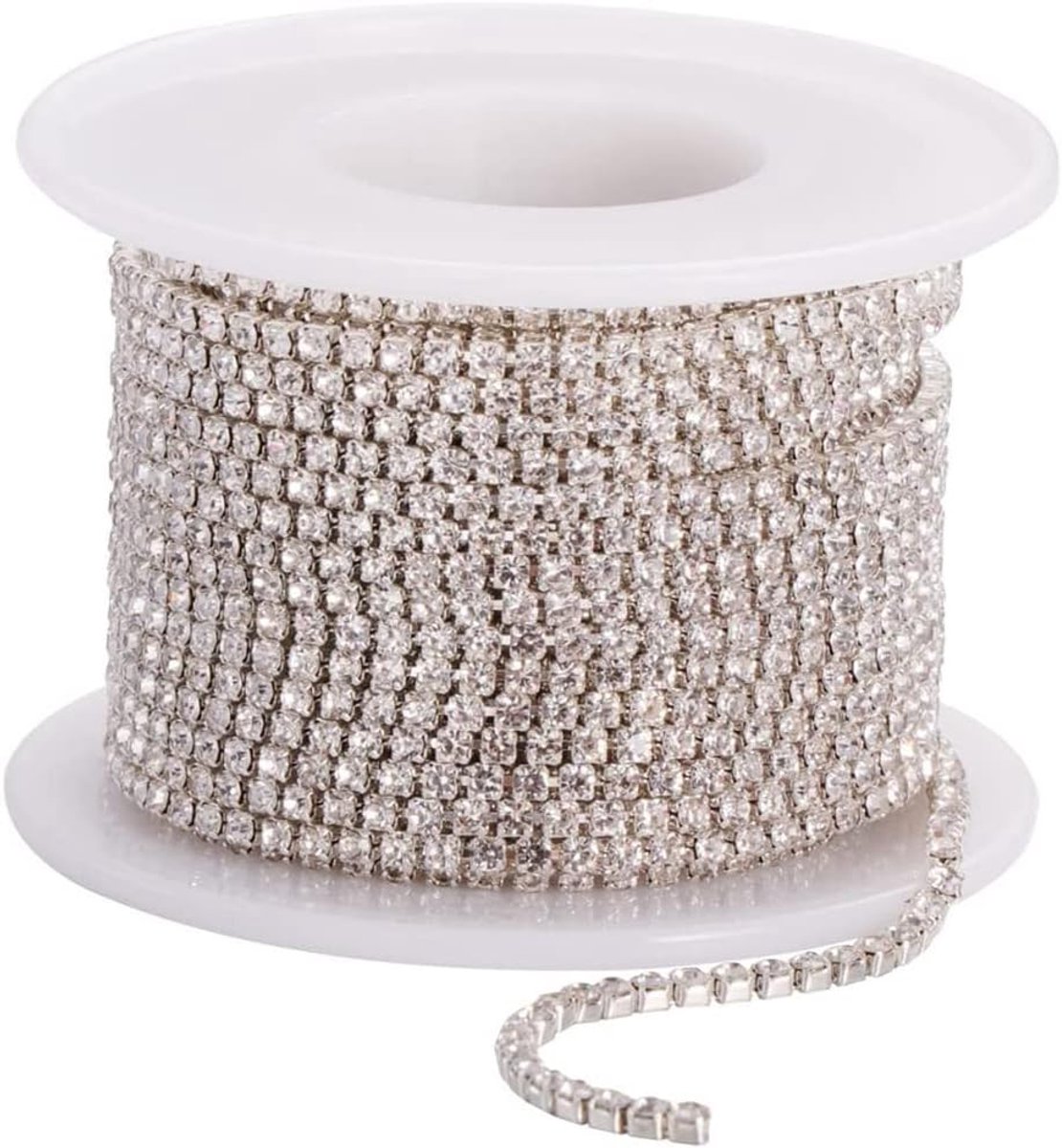 5 Yard Kristallen Strass Ketting voor Ambachten Fringe Trim Diamant Sieraden Maken Craft (Crystal AB)