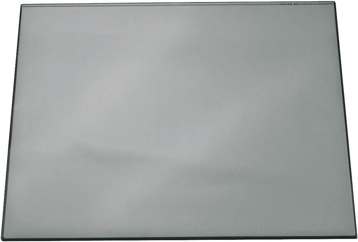 Schrijfonderlegger 720310 (met transparante afdekvel, 650 x 520 mm) 1 stuk, grijs | Bureauonderlegger 650 x 520 mm, ideaal voor notities en lijsten, antislip schrijfmat, kunststof, gemaakt in Polen