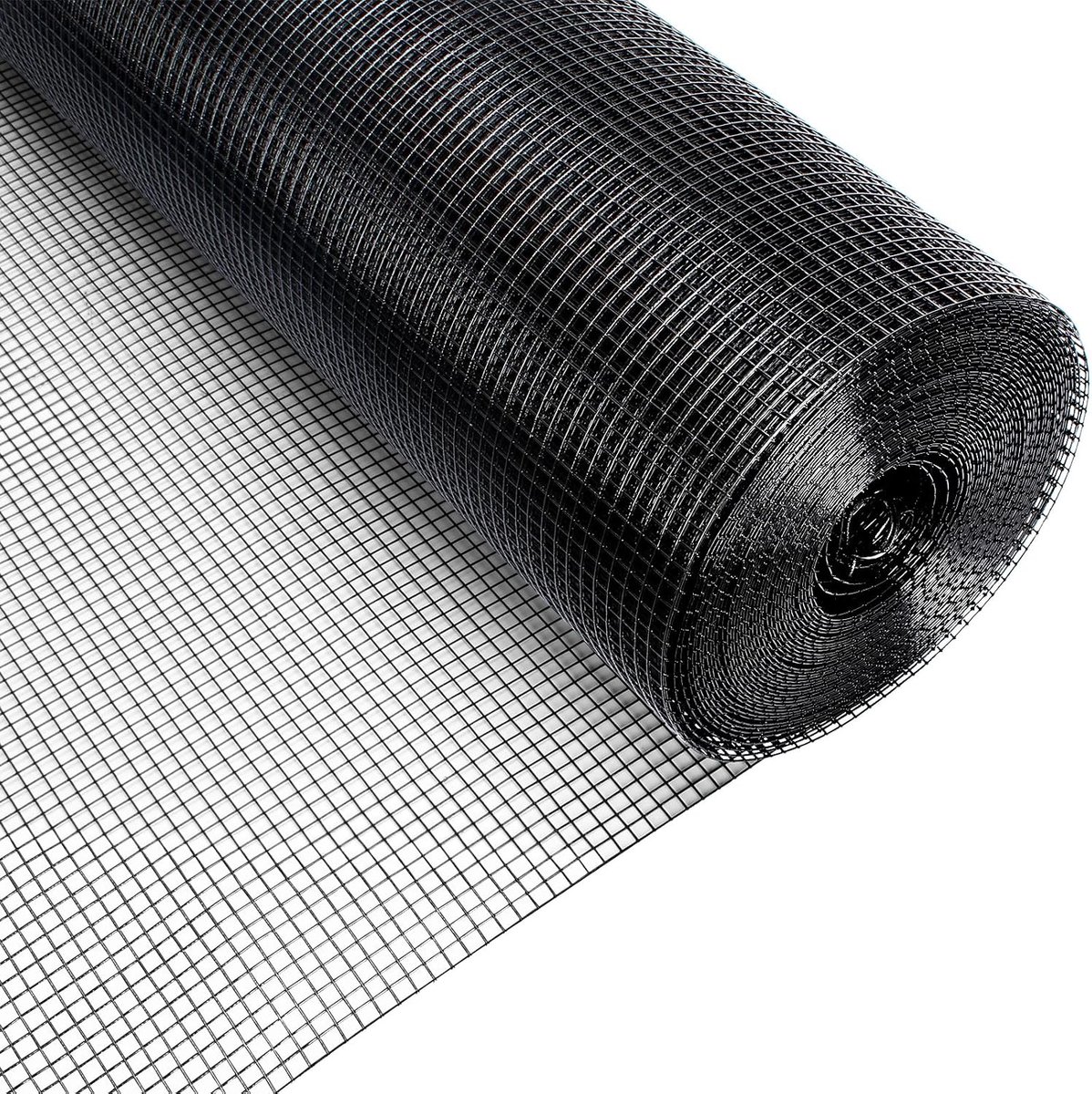 24" x 50' 1/4" Hardware Doek Gegalvaniseerde Kip Schermen Metalen Draad Mesh Roll voor Tuin Huisdier Kooi Konijn Barrier, Zwart-PVC