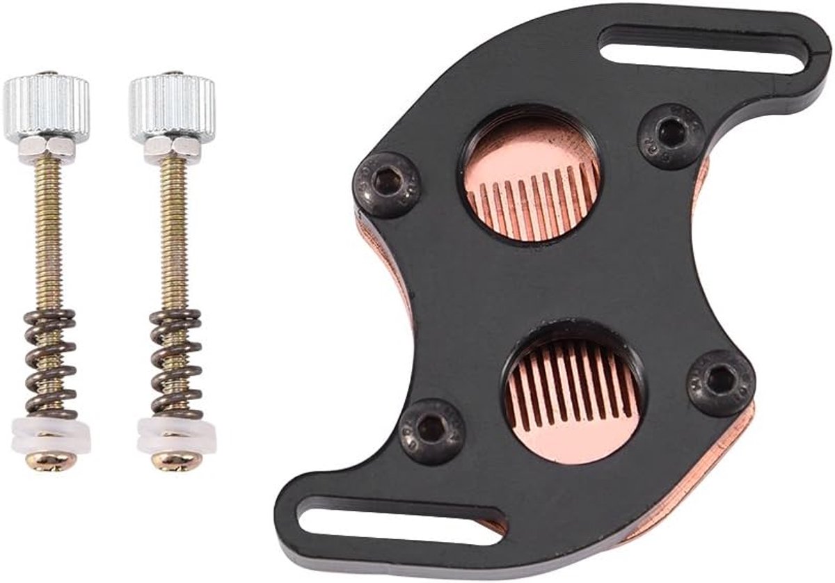 Water Cooling Block, Richer-R Mini South Bridge Cooling Water Block Waterkoelblok, Liquid Cooler Block with Red Copper Base voor 4,4-5,8 cm diagonale centrale computer