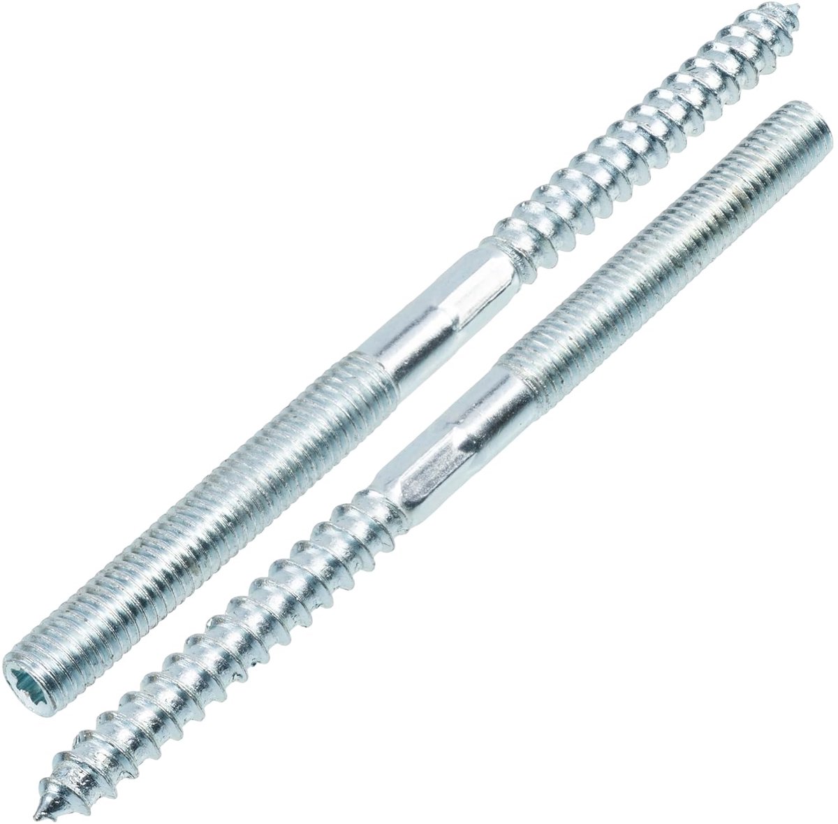 Schroeven met dubbele schroefdraad M8 x 120 mm - draadstift - van staal
