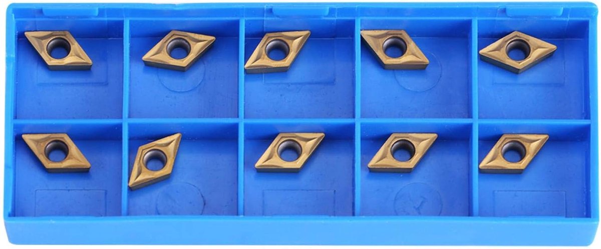 10 stks CNC Inserts, RVS Draaibank Gereedschap Inserts met Doos voor Metaal Snijden Draaibank Gereedschap