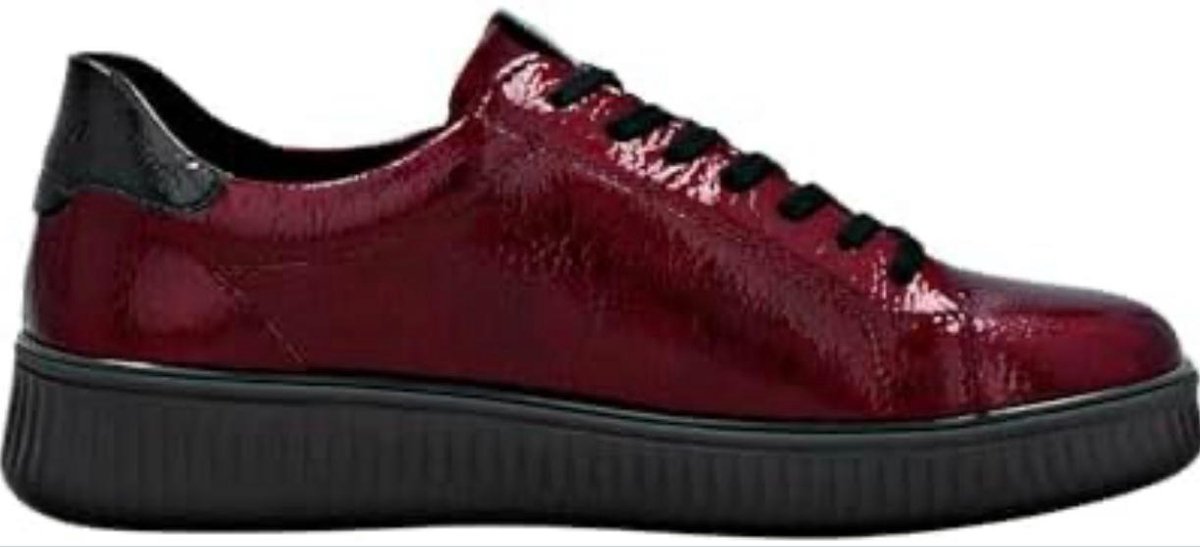 Remonte sneaker rood lak rits veters maat 37uitneembare zool